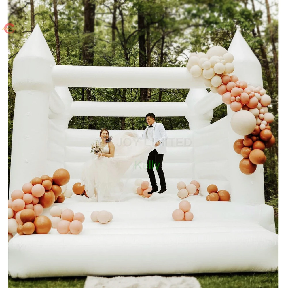 Free Delivery Fantastic Outdoor Activities White Air Jump Castle Trend Inflatable Wedding Bouncer for Parties Events