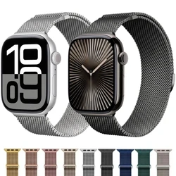 Apple Watch用メタルストラップ,通気性リストバンド,ウルトラ2,49mm,10,9,8,7,46mm, 42mm, 45mm, 41mm,ミラノ,iwatch 6 5、se、44mm、40mm