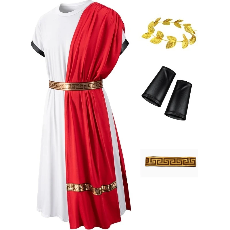 

REVENGERS Adult Toga Costume Roman Robe Greek God Outfit Halloween Cosplay Costume Accessories Set Roman Solider Fancy Dress