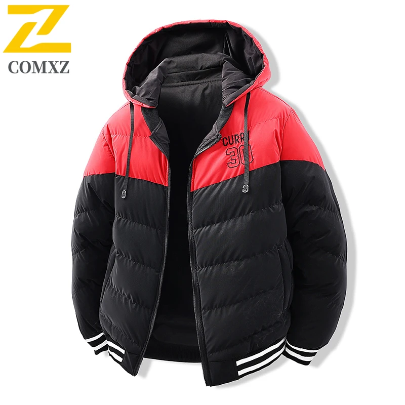 

Men Cotton Jacket 2025 Double-sided Trendy Versatile Thick Warm Hooded Down Jacket Outdoor Casual Winter Clothing Cotton Jacket