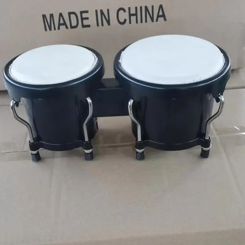 4-5 Inch Abs Plastic Connected Bongo Drum Percussion Instrument Musical Stage Performance Portable Professional Bongo Drum