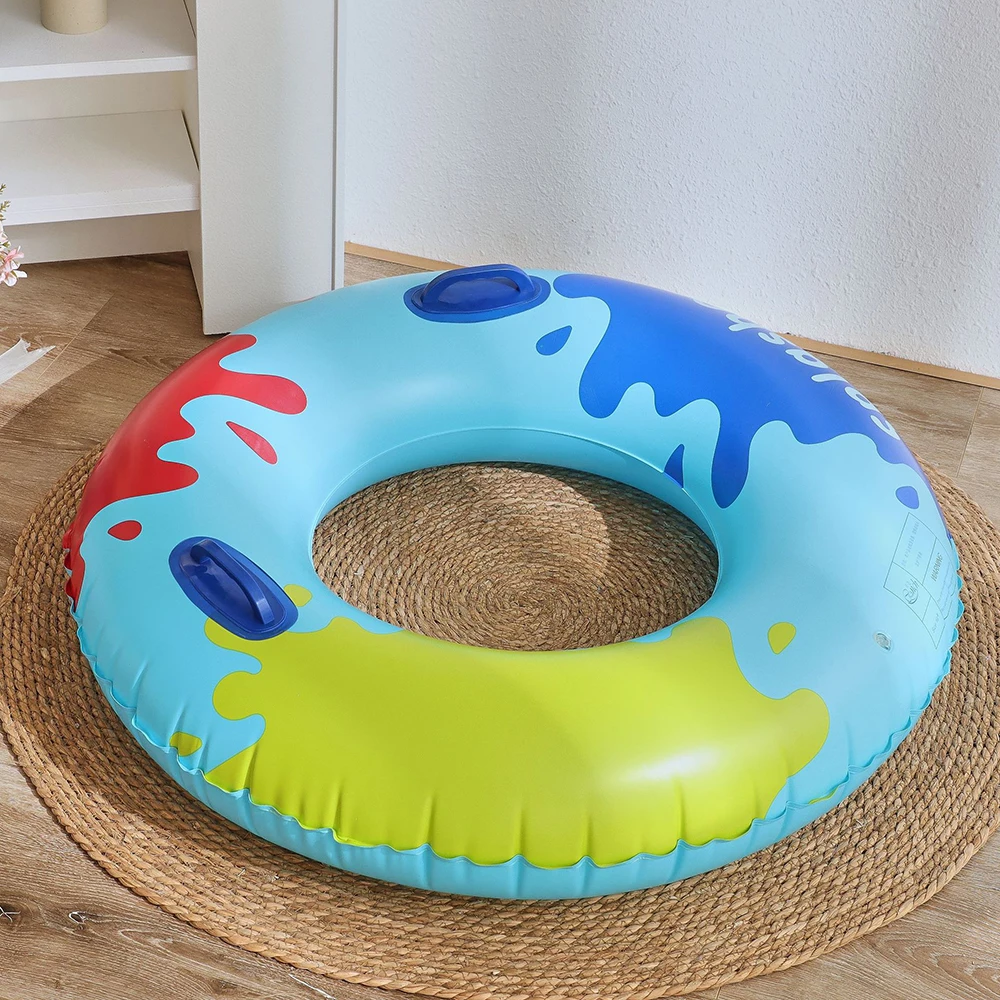 1 szt. Nadmuchiwane koło nadmuchiwany krąg pływacki z atramentem Splash do impreza przy basenie plażowej na świeżym powietrzu pływający na wodzie