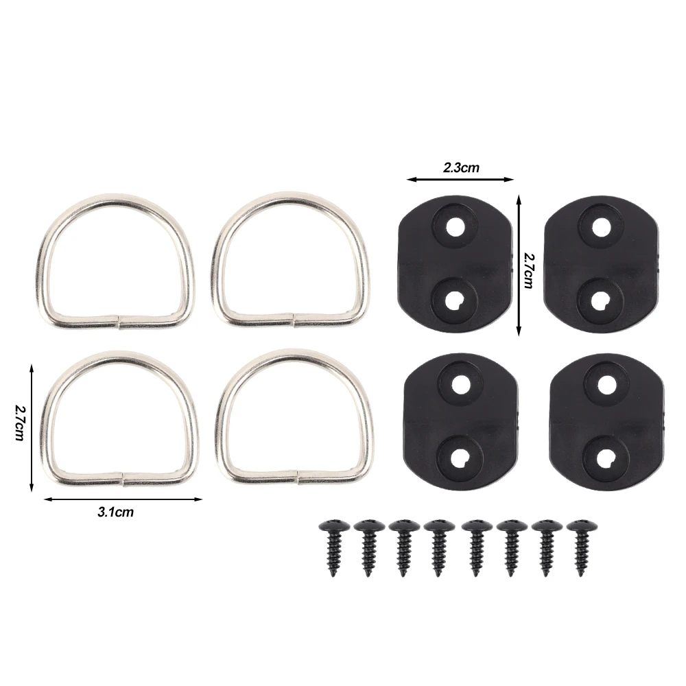 4 قطعة العالمي D-نوع الجذع شبكة كيس متعدد الوظائف هوك وحلقة جذع الأمتعة الطابق صافي تحديد عدة اكسسوارات السيارات