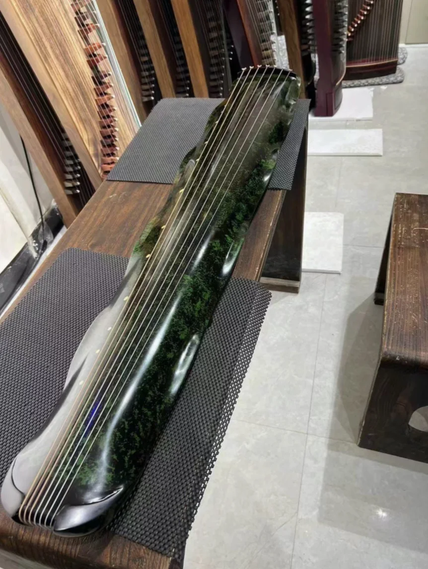 Guqin Banana leaf type green Professional performance Old Chinese fir material China stringed instruments