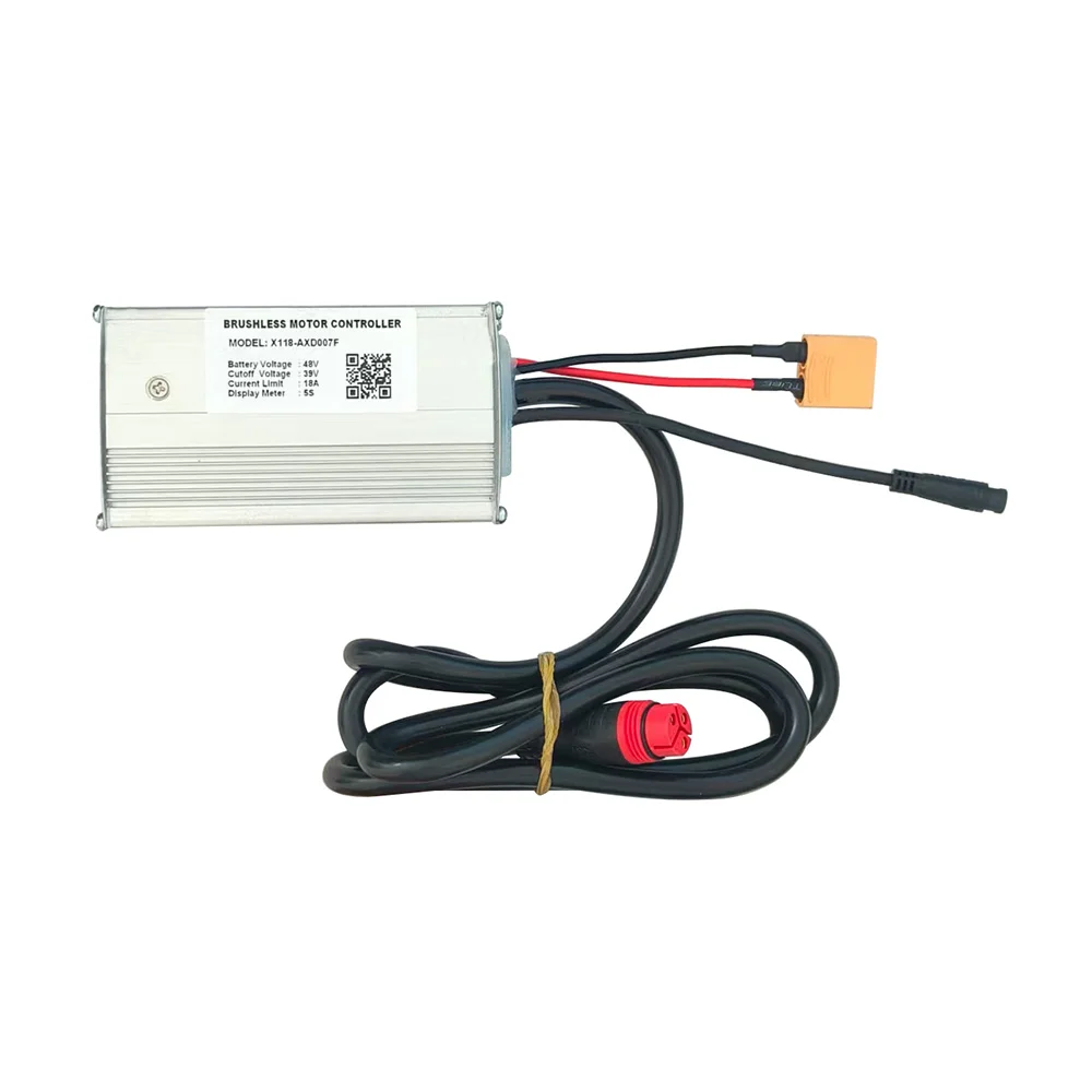 

Ebike Brushless Motor Controller X118-AXD007F 48V 18A for 5S Protocol Display Electric Scooters MTB Fat Bikes Accessories