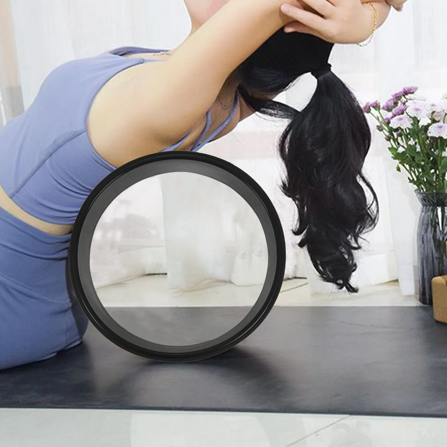 ABMV-Wood Yoga Wheel Pilates And Buddha Lotus Professional Tpe Yoga Circle Gym Exercise Back Training Tool Bodybuilding Fitness