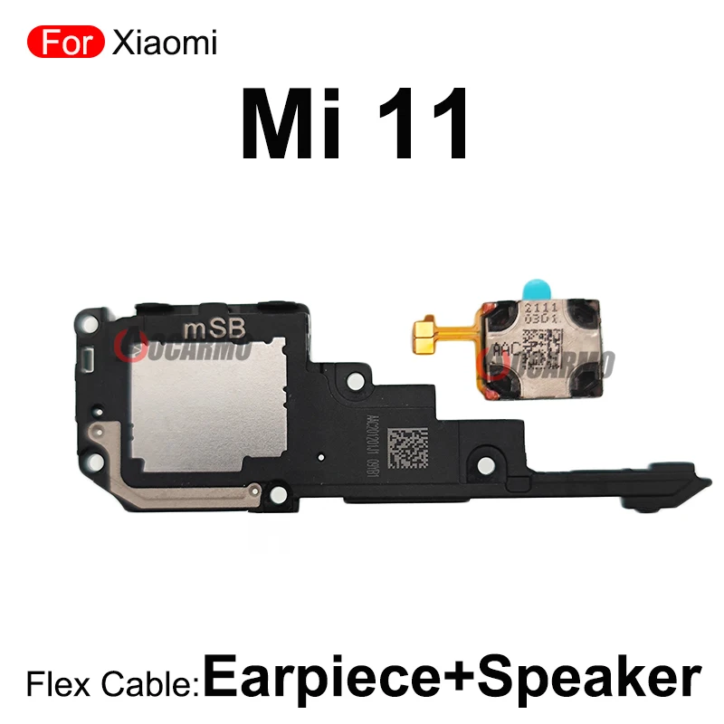 Ear Speaker Earpiece +Bottom Loudspeaker Buzzer Ring Replacement Repair Parts For Xiaomi 11 Mi 11