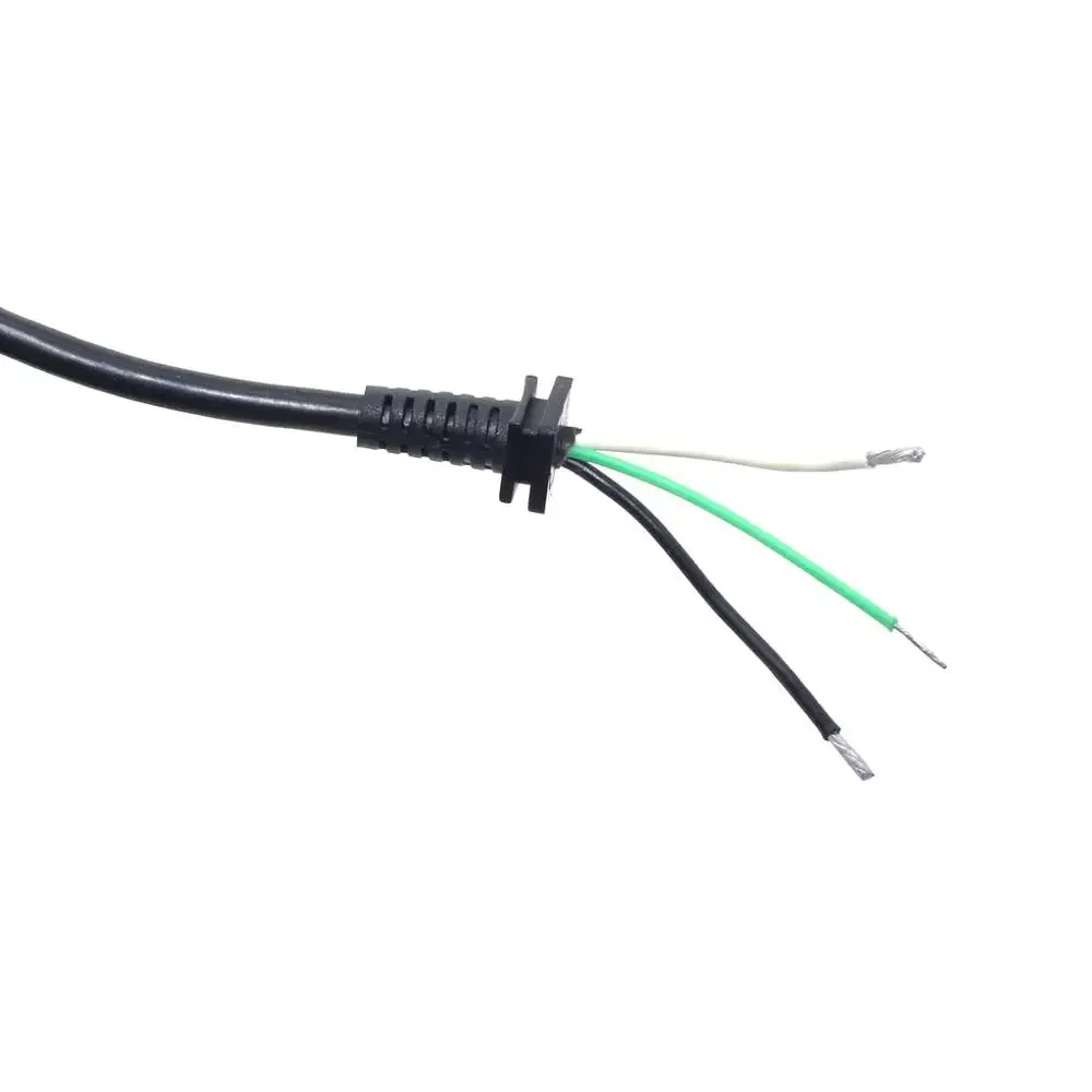 18AWG Copper DC Tip Plug Connector Cord Cable for Dell HP Laptop Charger Adapter black Pin 7.4 x 5.0 with led light 1.8M
