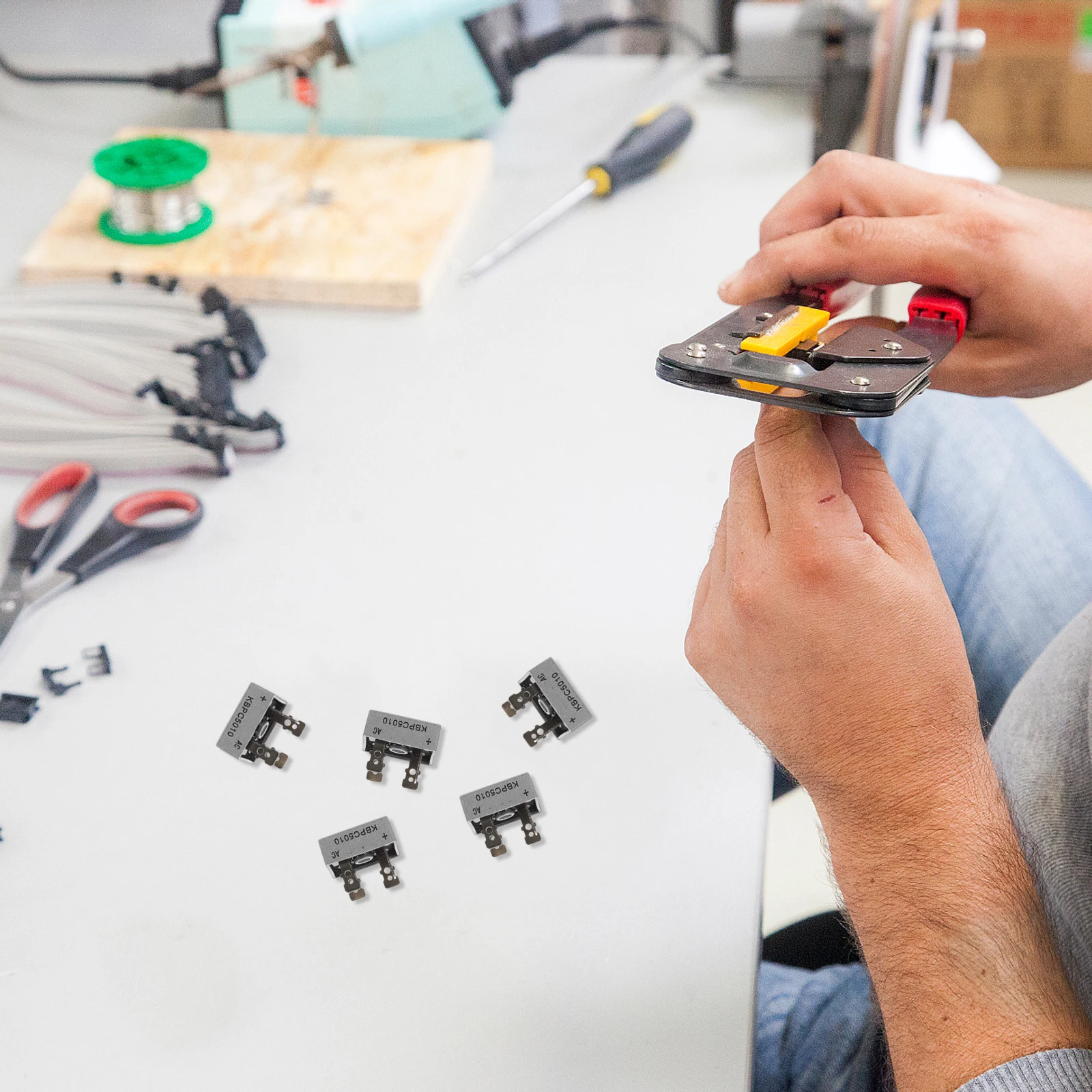 

5pcs Four-Legged Flat Bridge Rectifier Single Phase 1000V 50A Power Electronic Component Full Wave Silicon Diode Bridge