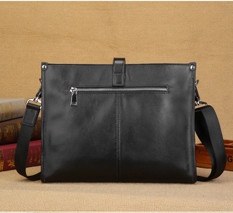 Cow Leather Shoulder Bag For Men Male A4 Genuine Leather Briefcase Bag Business Clutch Bags Envelope Bag Men Crossbody Bags