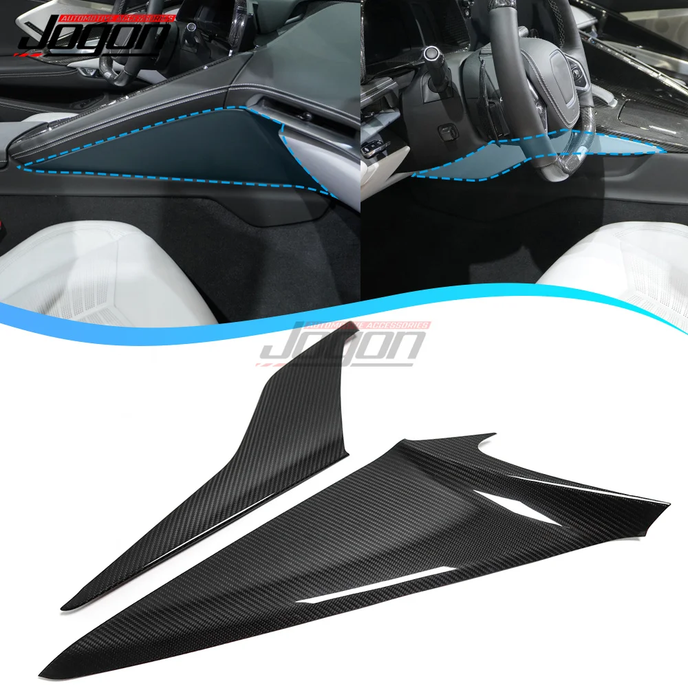 

For Chevrolet Corvette C8 Stingray Real Carbon Fiber Car Center Console Side Panel Central Control Decorative Trim