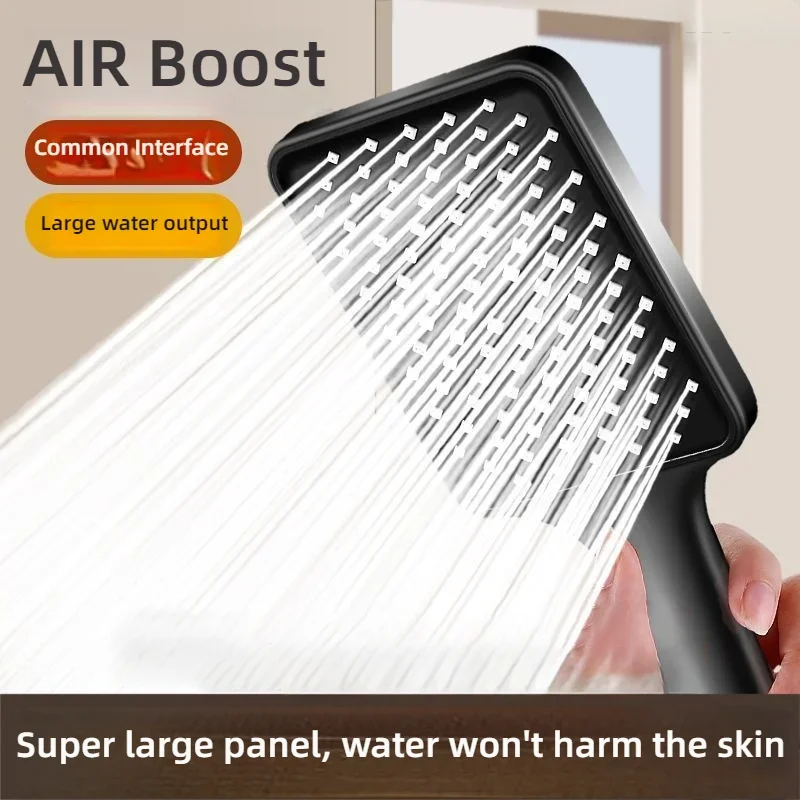 

Square Shaped High Pressure Showerhead Large Flow High Pressure & Saving Feature Household Bathroom Rain Shower Ducha