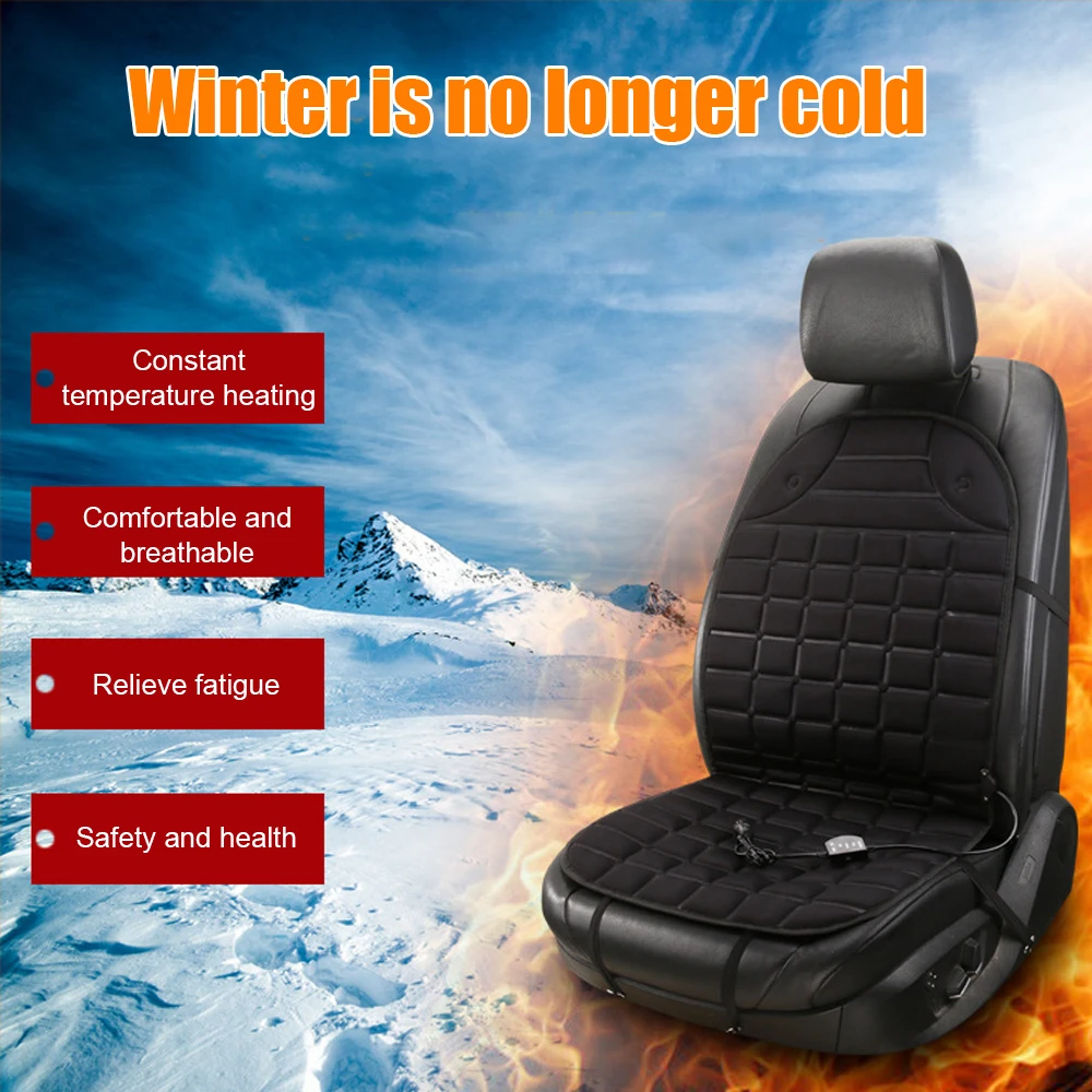 12V Car Seat Heater Cushion Heated Cover Electric Heating Winter Household Chair Warmer Safe Kit Automotive Accessories Interior