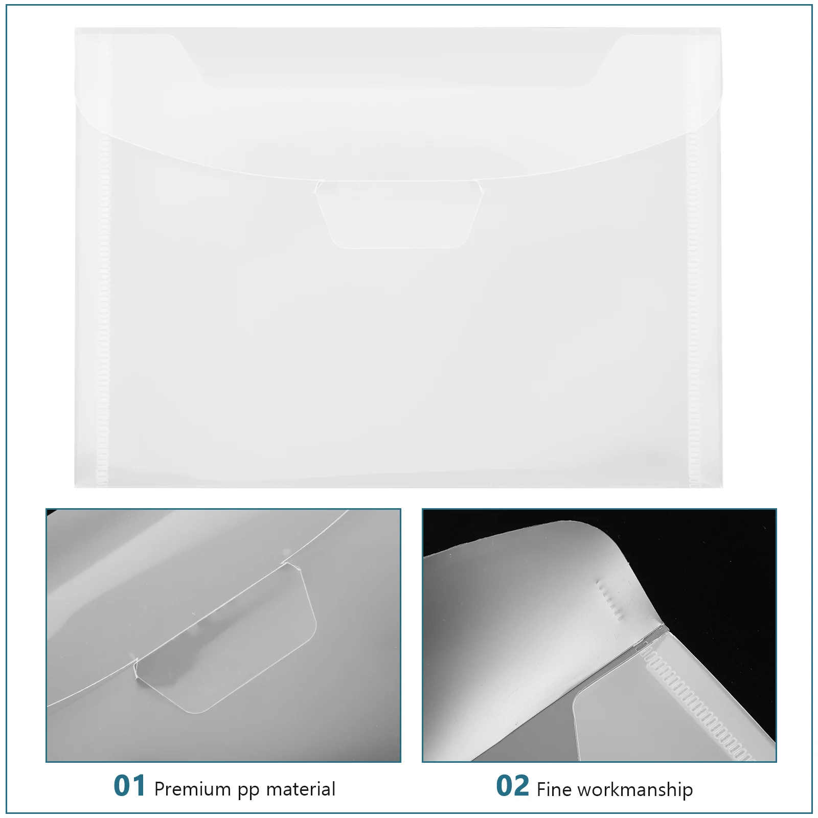 

40pcs Clear Pockets File Bags Document Folders Multifunctional Lightweight Stationery Storage Hold Phones Receipts