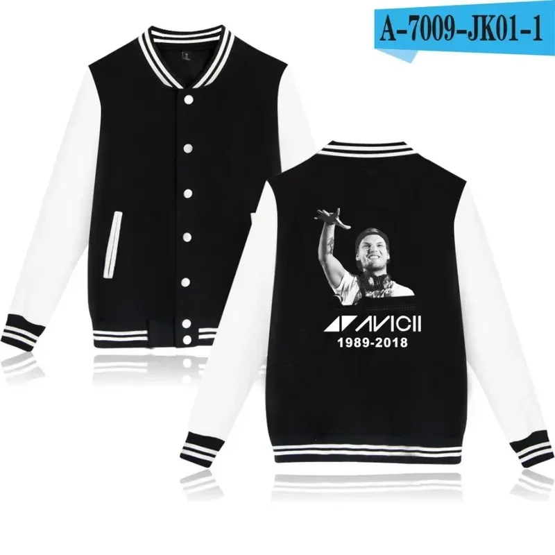 Dj Avicii Baseball Jacks Heren Winter Casual Print Avicii Print Populaire Jas Mannen Cool Plus Size Kleding 4xl