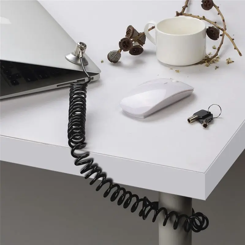Superior Laptop Computer Lock Laptop Lock Lock Universal Retractable Spring Rope Steel Cable Key Computer Lock