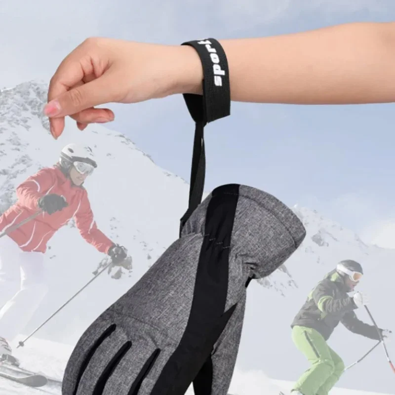 Ski Glove Wrist Strap Glove Holder Sport Glove Strap Elastic Wrist Leash Snowboard Skis Mountaineering Outdoor Sport Accessary