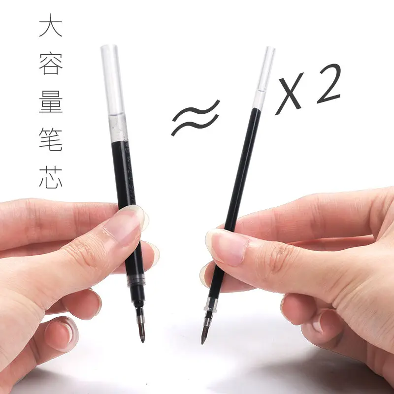 12pcs 0.5 0.7 1.0mm Large-Capacity Gel Pen Frosted Pens Signature Practice Calligraphy Pen Student Stationery