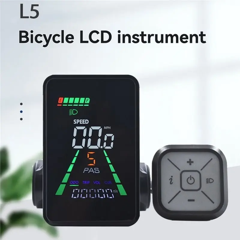 【شعور الفرق 】L5 E-Bike NFC شاشة الكريستال السائل متر UART 24 فولت/36 فولت/48 فولت/60 فولت نوع C سكوتر كهربائي LCD متر NFC عداد السرعة SM5