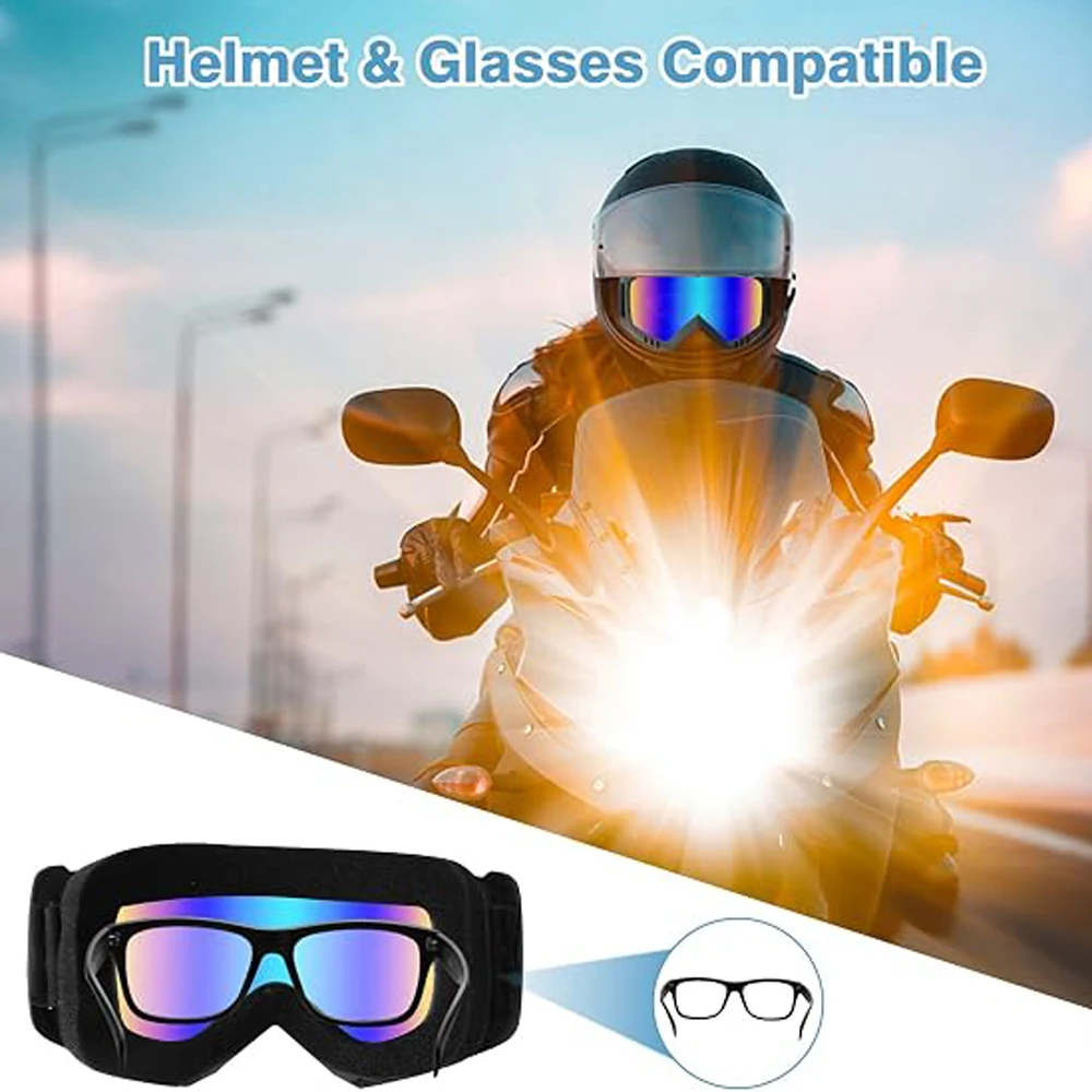 Motocross Goggles Layer Anti Fog Cycling Glasses Mask Motorcycle Motorcycle Helmet Glasses for Men Women