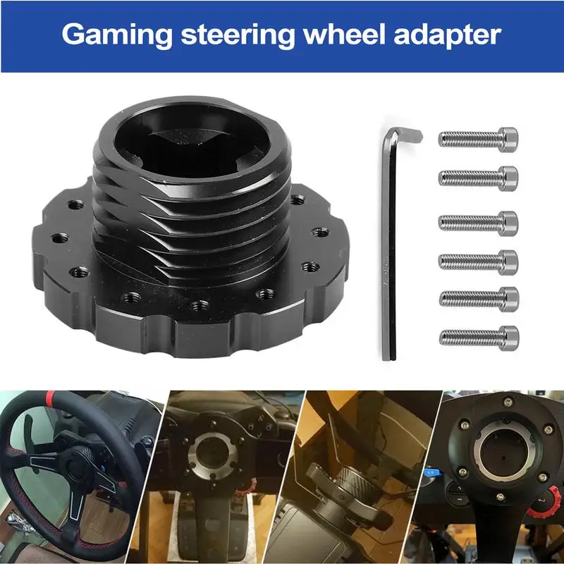 Steering Wheel Adapter Simulation Racing Game Steering Wheel Adapter Aluminum Alloy Quick Release Steering Wheel Hub Accessory