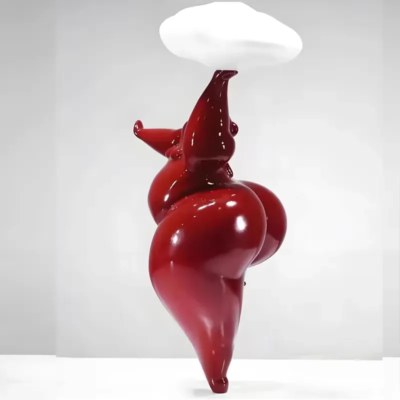 Modern Abstract Animal Cartoon Fairy Sculpture Decorative Item for Hotel Lobby Display Handcrafted Polyester Resin Custom