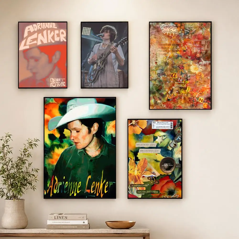 Musician A-Adrianne Lenker Singer Poster High Quality Bedroom Living Room Aesthetic Wall Decoration Painting Stickers Gift