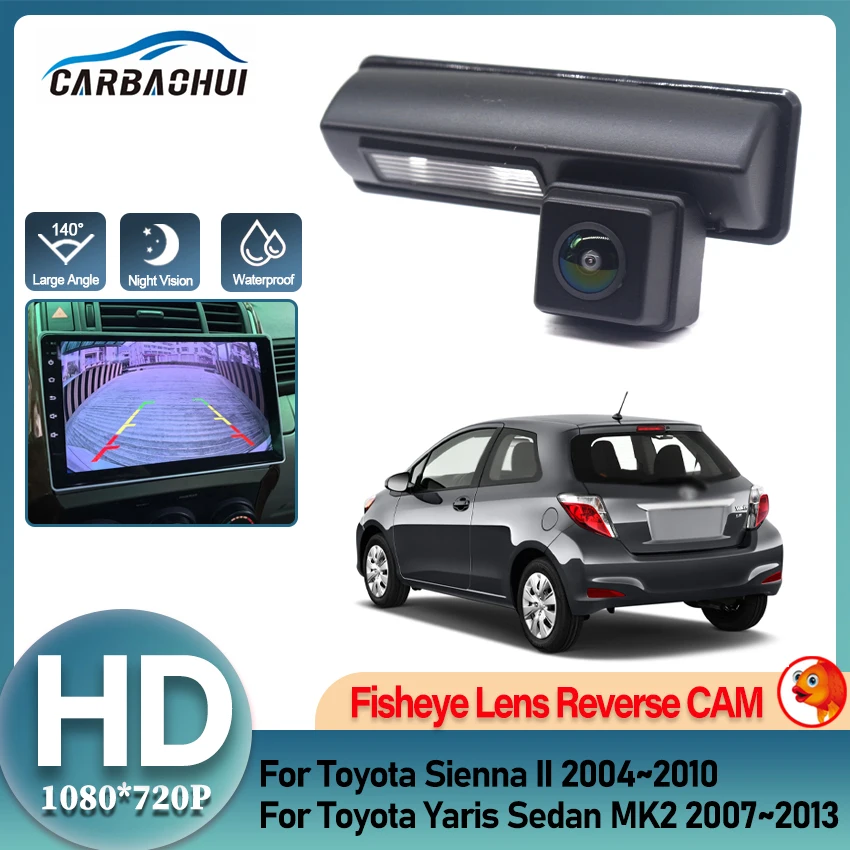 

HD CCD камера ночного видения резервная камера заднего вида для Toyota Sienna II 2004 ~ 2010 Yaris Sedan MK2 2007 ~ 2013 CCD камера номерного знака