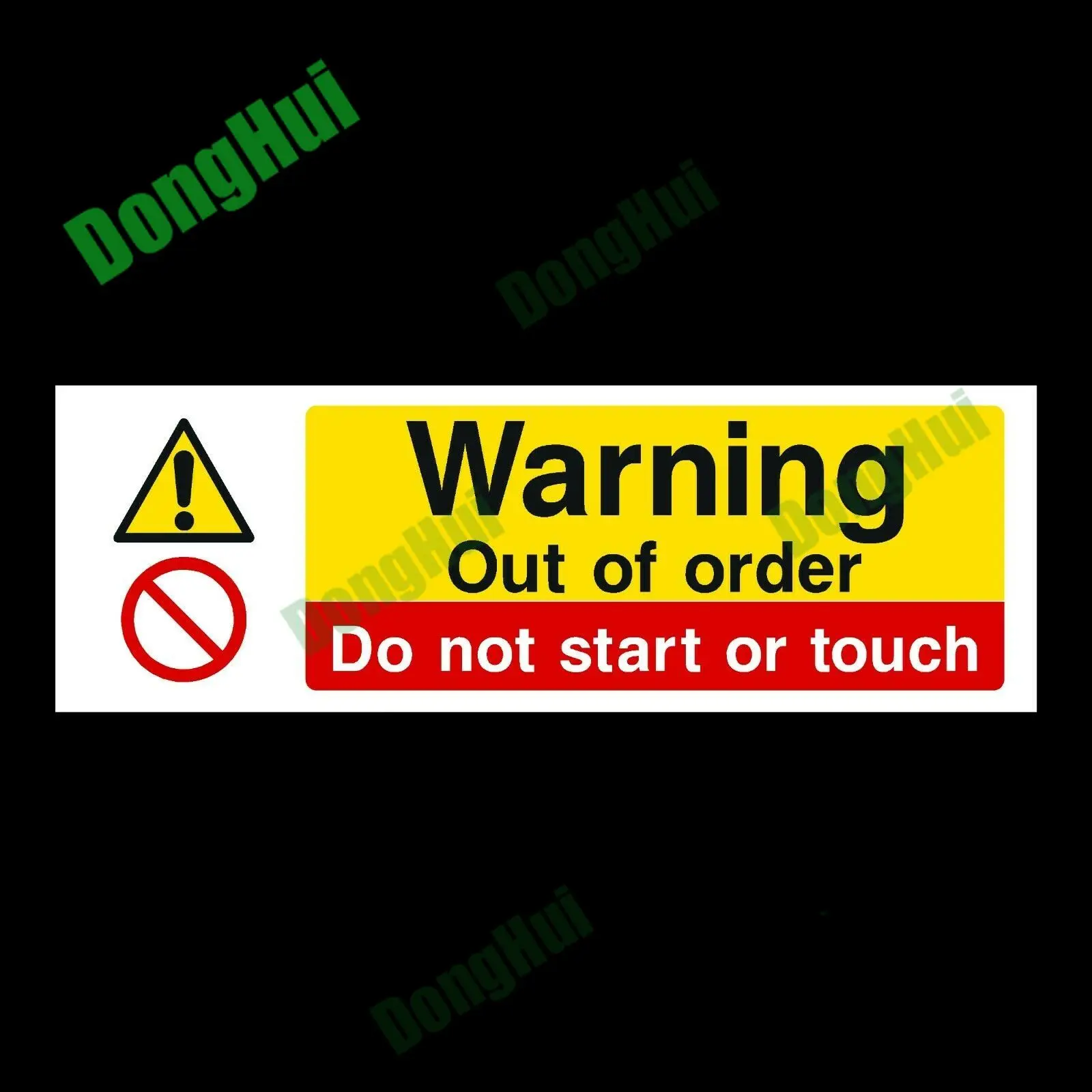 Warning Out of Order Plastic Sign Warning Caution Danger Sticker for Workshops Construction Sites Factories Schools PVC