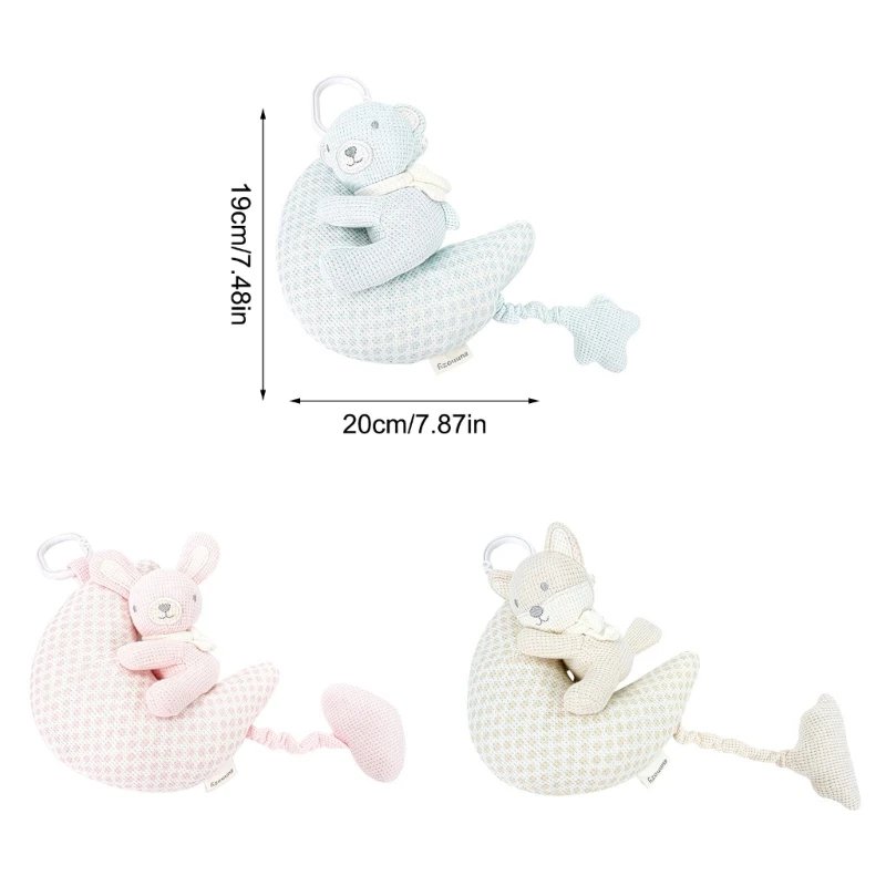 Đồ chơi đồ chơi êm dịu cho trẻ sơ sinh có thể giặt được bằng bông động cho xe đẩy cũi và ghế ngồi ô tô 15UB