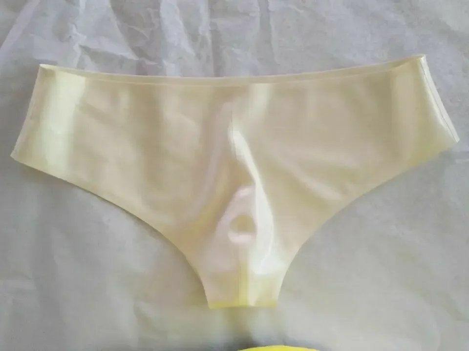 100% Latex Gummi Shorts Beach Swim Sport  Unterwäsche Bikini Hose 0,4mm S-XXL