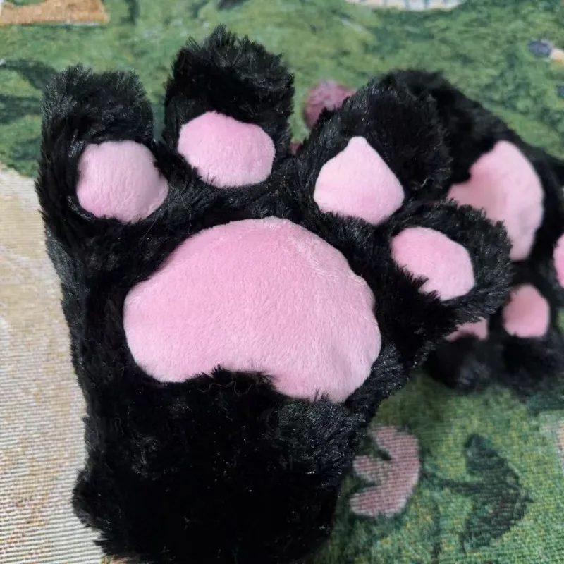 Pluszowe rękawice w kształcie kociej łapki, japońskie cosplay dla dziewczyn, urocze kawaii, impreza, anime, kocie łapki, rękawice do występów, miękkie zabawki, akcesoria do cosplayu