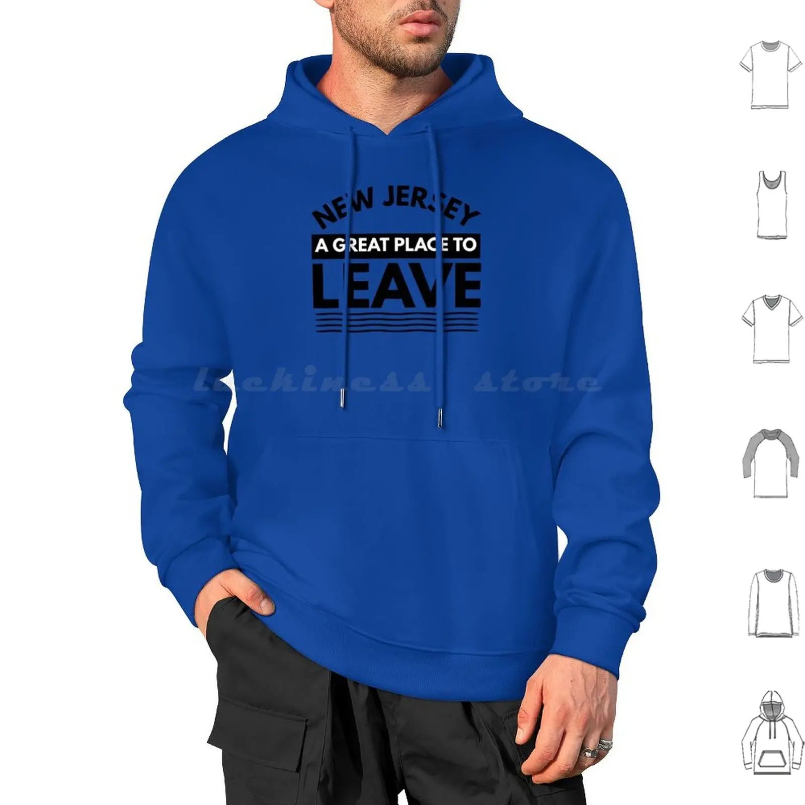 New Jersey A Great Place To Leave! Funny Travel Hoodies Long Sleeve New Welcome To New Visit New I Love New I Hate New