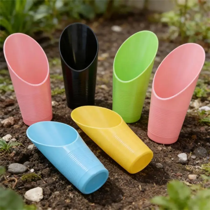 2-10Pcs Colorful Succulent Shovel Plastic Soil Scoop for Potted Plants, Mini Garden Tools with Bucket for Micro Landscape Making