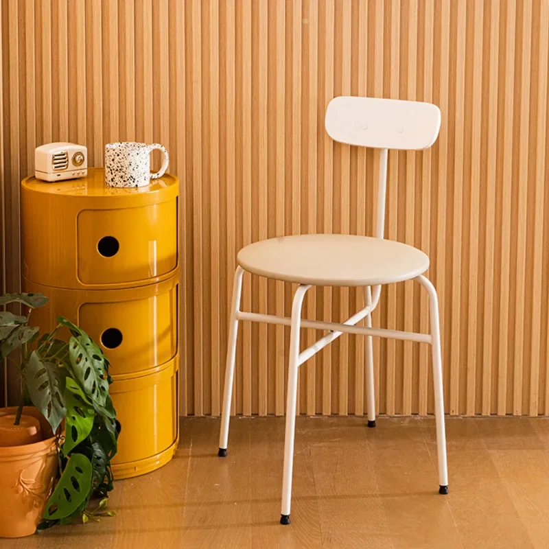 

Nordic Triangle Chair Makeup Stool Back Simple Single Chair Net Red Coffee Restaurant To Discuss Iron Art Dining Chair