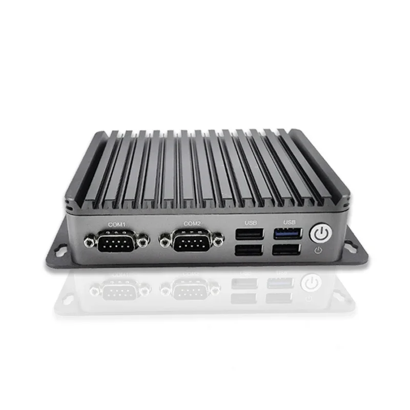 Mini PC industriel J1900 Quad Core, barebone, NUC, robuste, contrôle intégré, ordinateur pour Windows 10