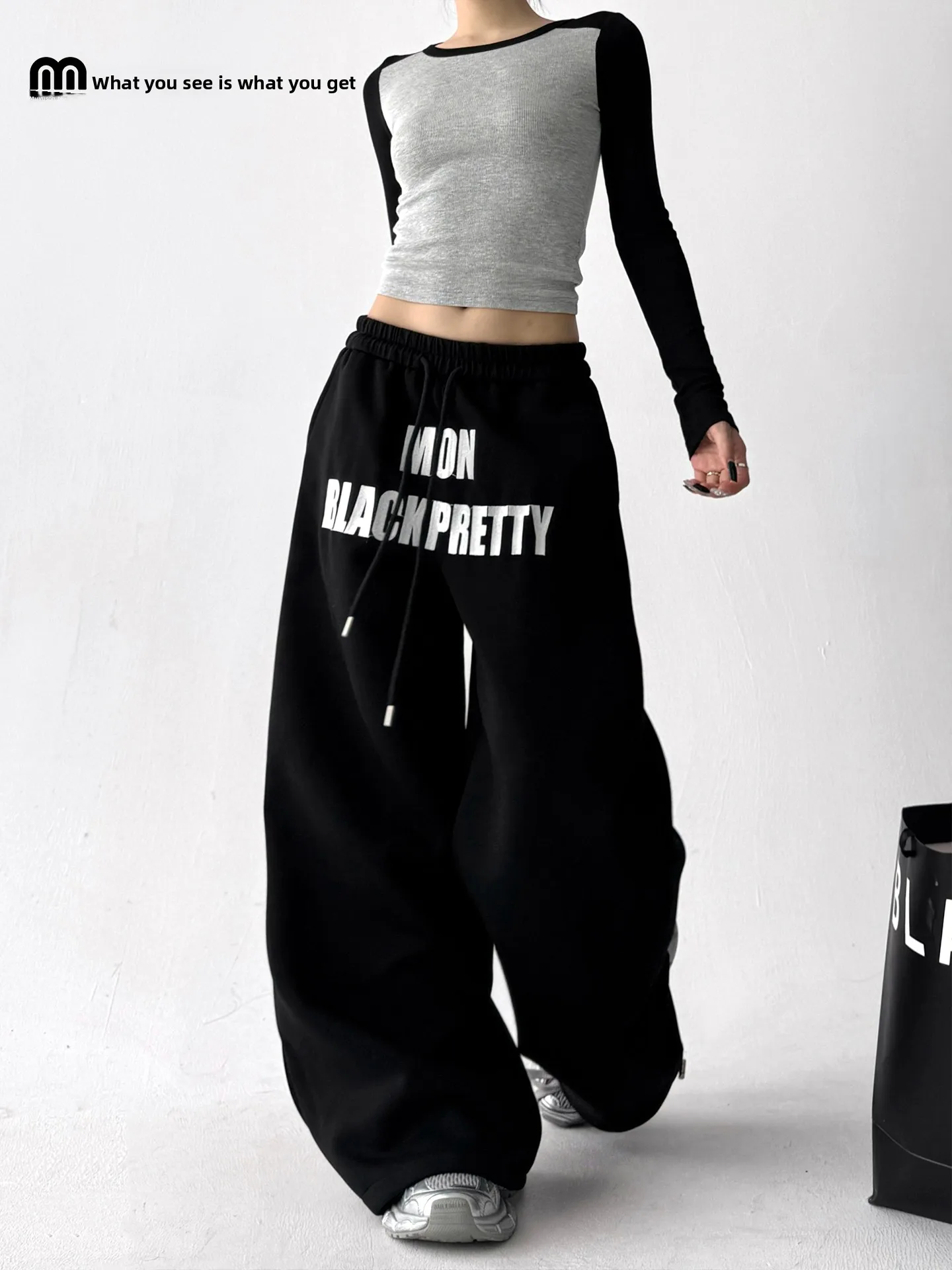 

Широкие спортивные брюки для женщин, свободные повседневные брюки, новинка весны-осени, удобные, с высокой талией, прямого кроя