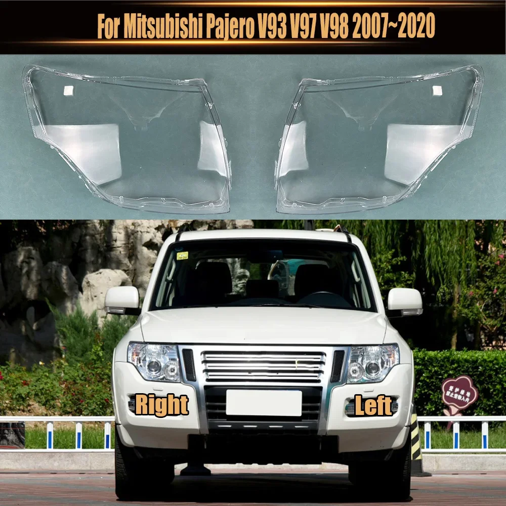 

For Mitsubishi Pajero V93 V97 V98 2007~2020 Car Front Headlight Lens Cover Headlamp Lampshade Glass Lamp Shell