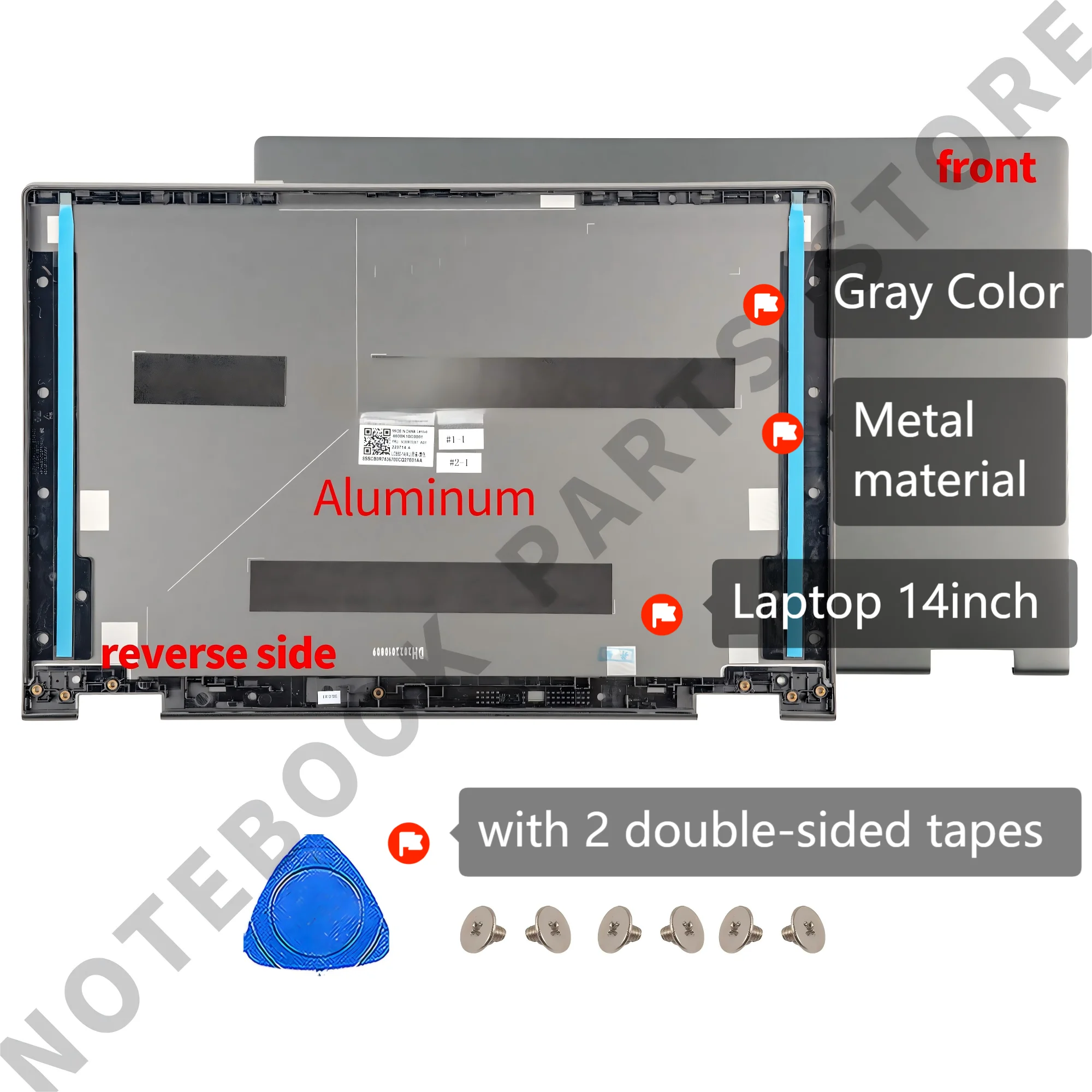 NEW Parts For Ideapad Flex 5 14ARE05 5-14ITL05 5 14ALC05 5-14IIL05 Rear Top Lid Parts Hinges Palmrest Replace Metal/Plastic image 2