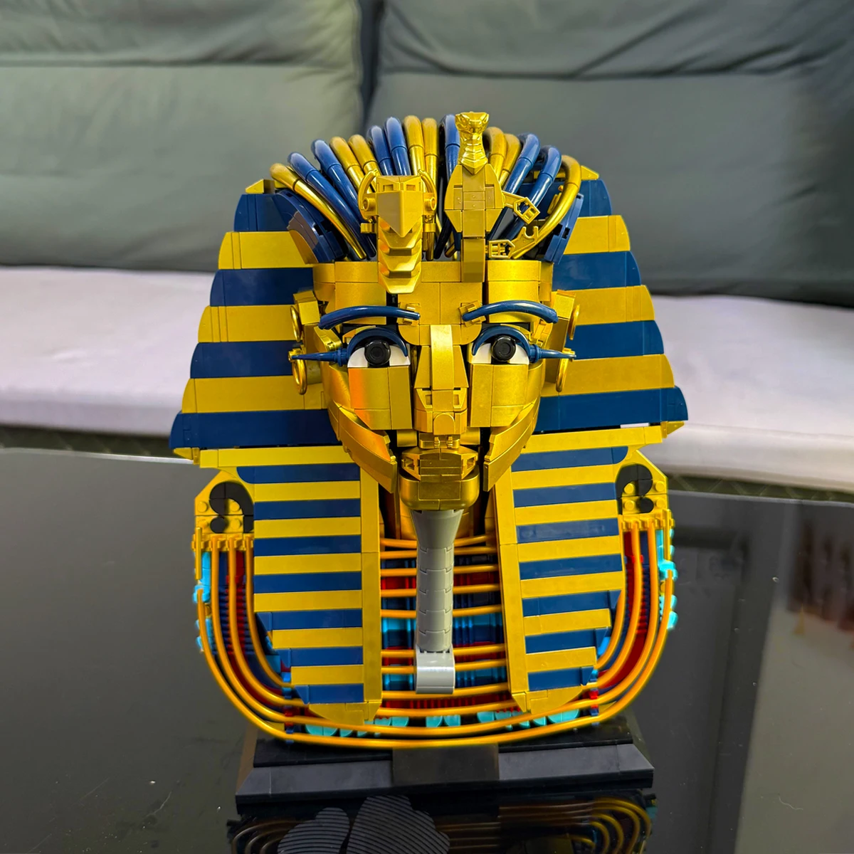 Ideas Series Retro Pharaoh Golden Mask Building Blocks Egyptian Sphinx Brick Model Toys For Adult And Kid Birthday Gift
