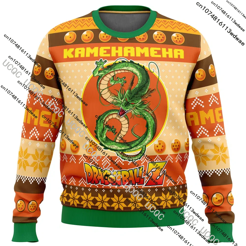 

2200, аниме Shenron Dragon Ball Z, рождественский пуловер с круглым вырезом, мужской костюм для косплея, Harajuku, детские повседневные толстовки с мультяшным принтом