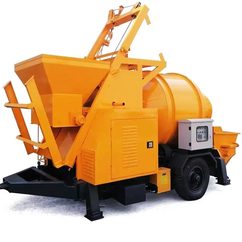 Portable Diesel Concrete Construction Equipment Used Hydraulic Concrete Mixer with Pump 30-40m3/h Low Cost Concrete Mixer Pump