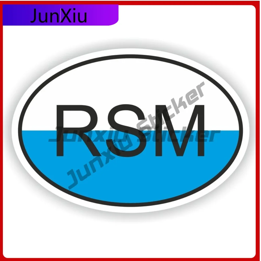 

SAN MARINO Country Code Oval Unique Camper Motorcycle Waterproof Body Decoration Vinyl Decal For Car Truck SUV Window Bumper