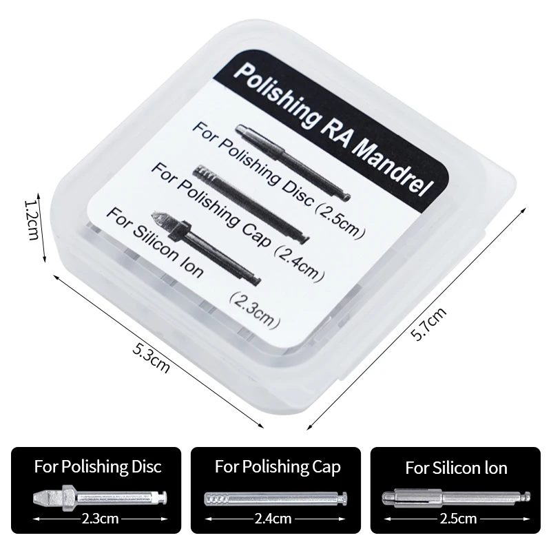 

6pcs Dental Polishing RA Mandrel Handpiece Polish Disc Handle Shank Stainless Steel Tip