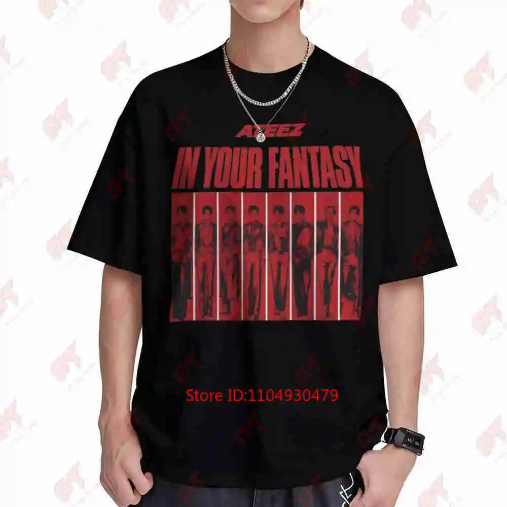 Ateez In Your Fantasy P Kpop All 7 Members Short Sleeve Tee 100% Cotton T-Shirt