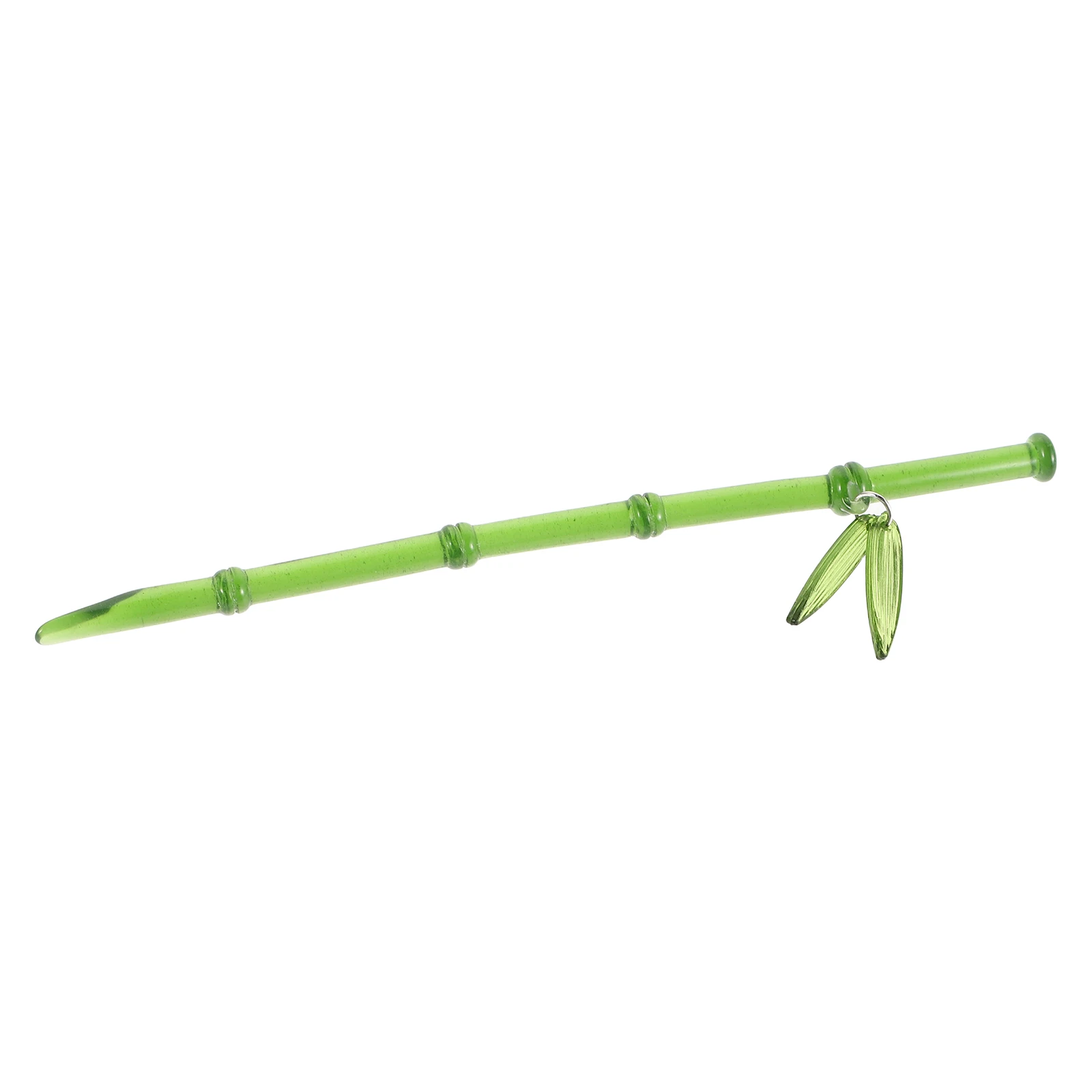 

Bamboo Hairpin Vintage Bun Shape Accessory Retro Traditional Chinese Stick Beads Transparent Green Tassel Decorations Hair