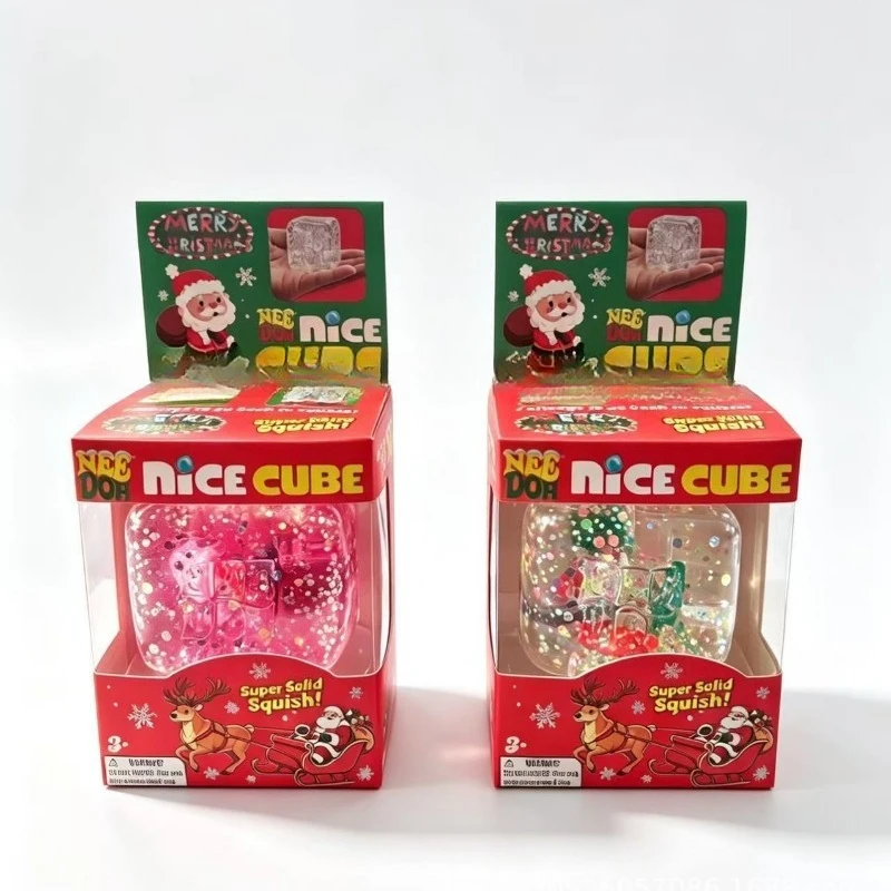 New Needoh Christmas Glow-in-the-Dark Box Pinch Music Christmas Elements Filled with Maltose Pinch Music Toys.