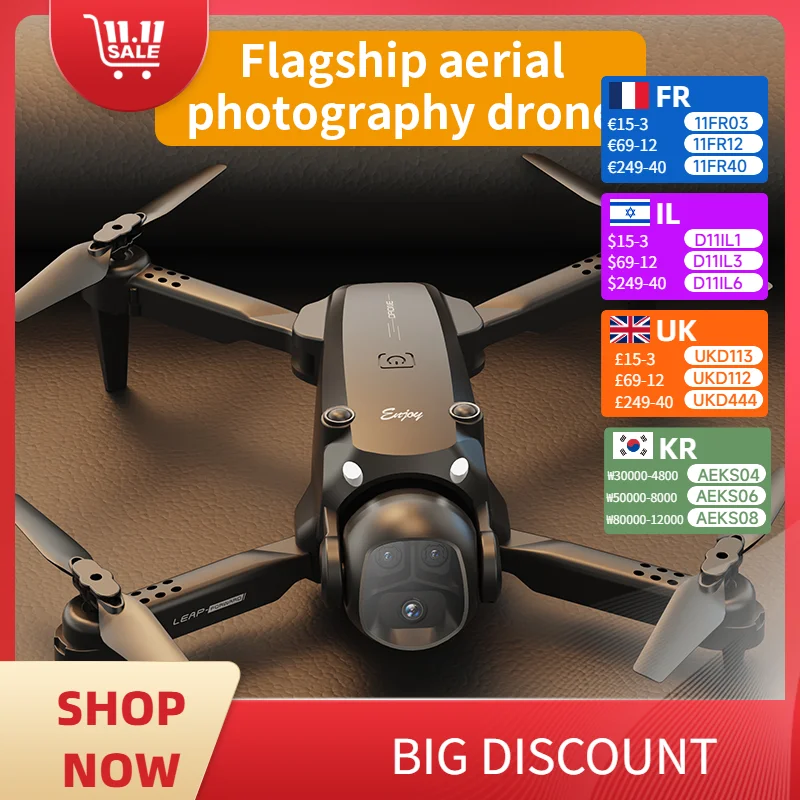 H20 Foldable Remote Control Four-Axis Flying Toy - Six-Axis Gyroscope Drone with Dual Lens & Optical Flow Hover