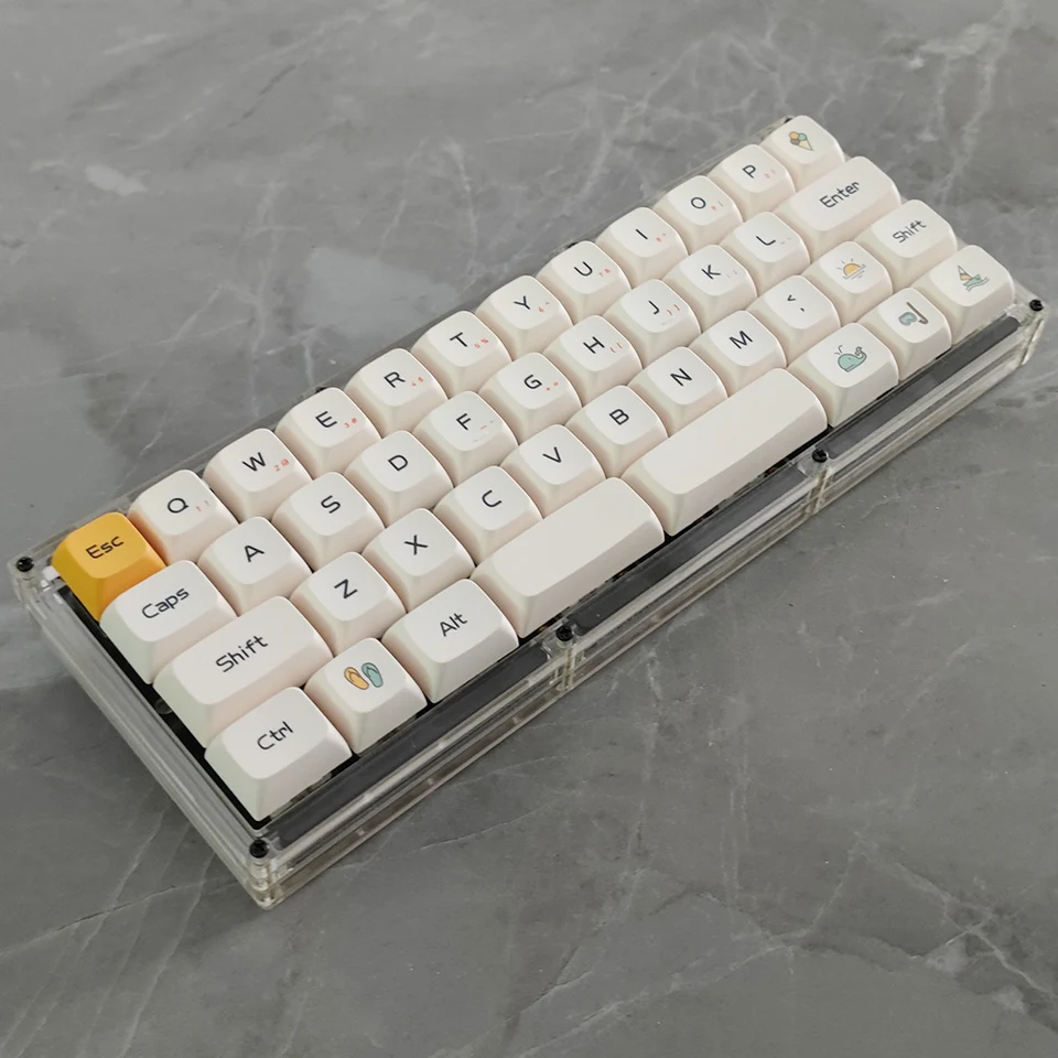プログラム可能なメカニカルキーボードキット,透明なアクリルケース
