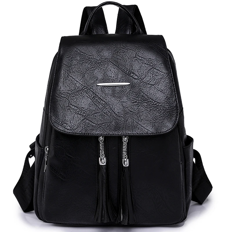 4 Color Optional Bags Girl Travel Kapsack Fashionable Solid Color PU Leather Backpacks Luxury Women\'s Designer Brand Mochilas
